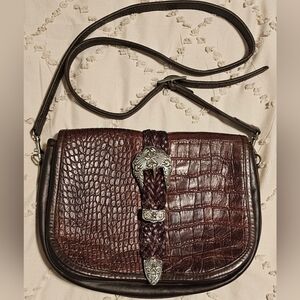 Vintage Sibyl's Collection By Circle Y Brown Leather Purse